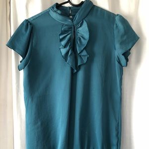 Teal colored dressy top